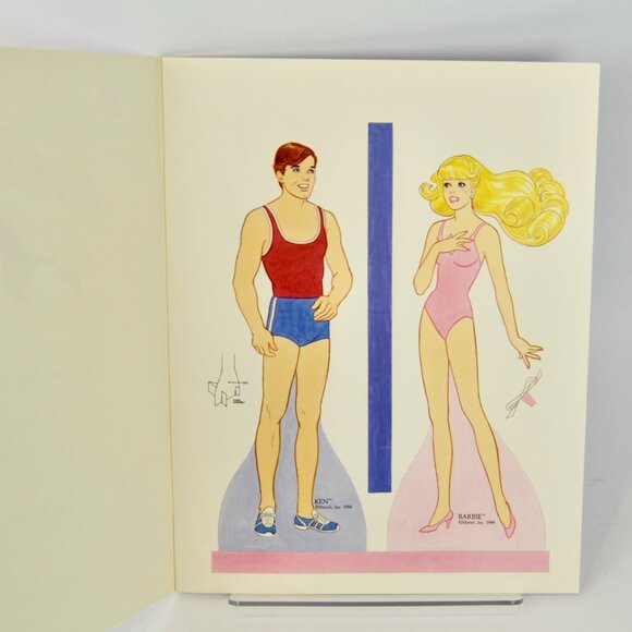 Golden Barbie Paper Doll Perfume Pretty 1500 1988 UNCUT - Picture 3 of 3